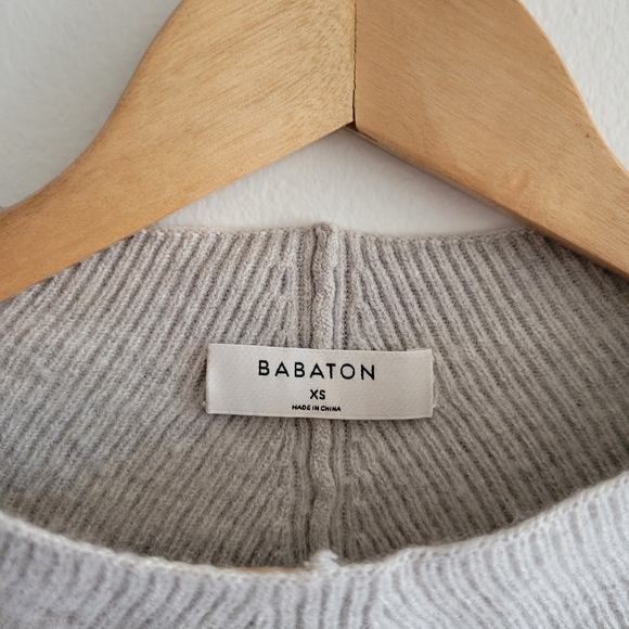 BABATON ARITZIA | Gray Long Sleeve Wool Top - Picture 2 of 8